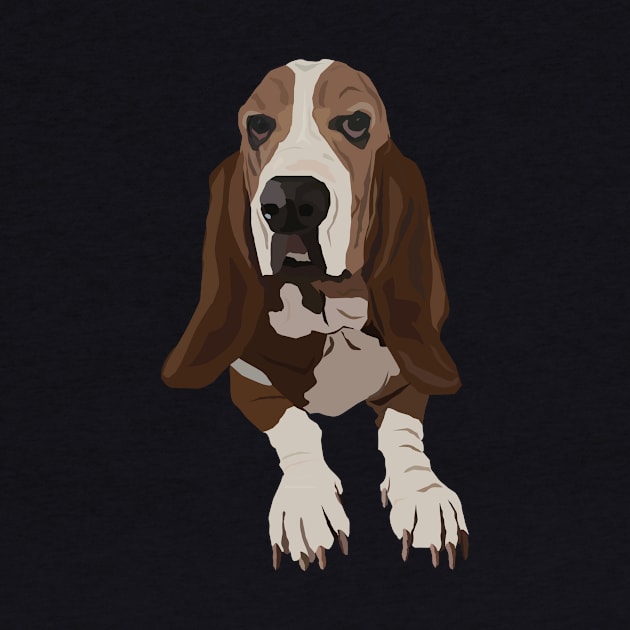 Basset Hound Vector Art by hannahnking